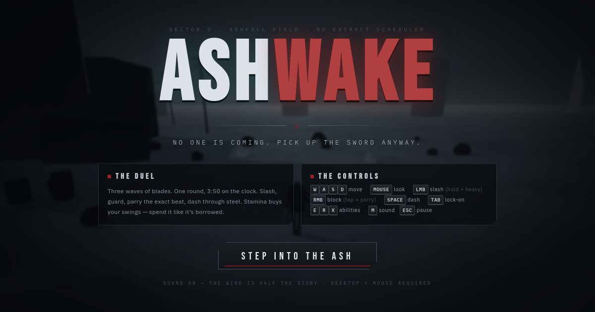Screenshot of the Ashwake demo