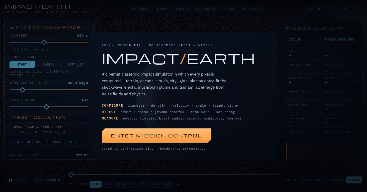 Screenshot of the Asteroid demo