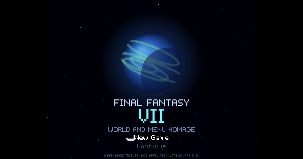 Screenshot of the Ff7 demo