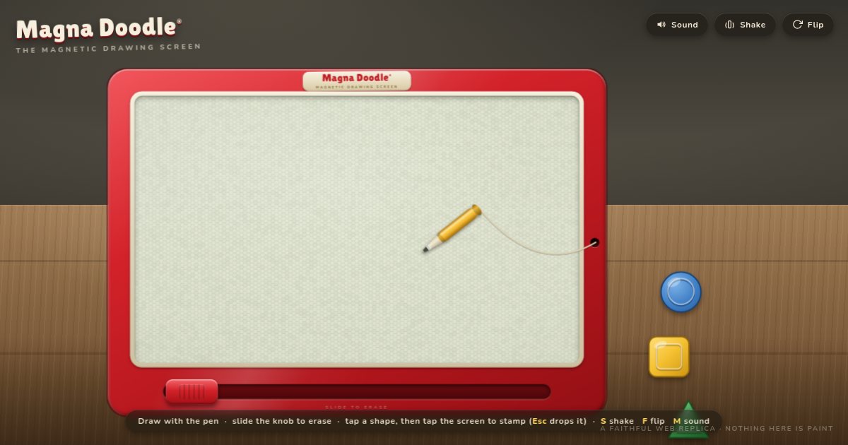 Screenshot of the Magna Doodle demo