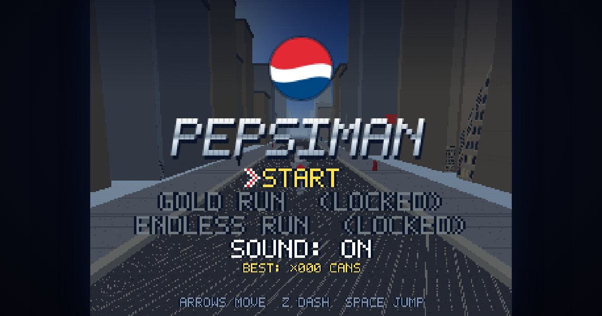 Screenshot of the Pepsiman demo