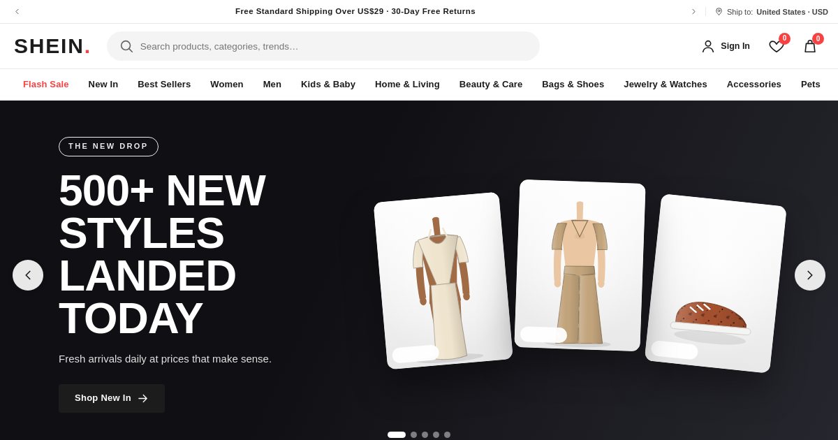Screenshot of the Shein demo