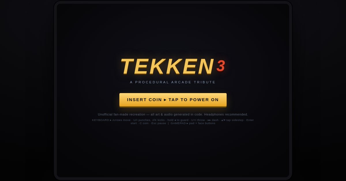 Screenshot of the Tekken demo