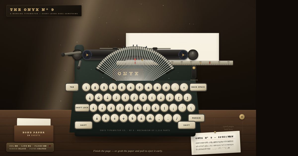 Screenshot of the Typewriter demo
